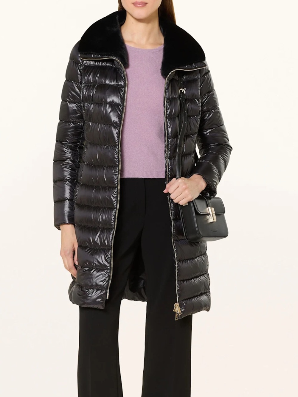 Herno faux-fur collar puffer coat